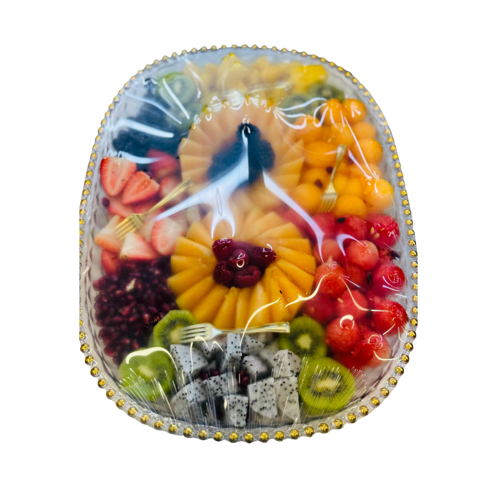 Golden Blossom Wrapped Platter